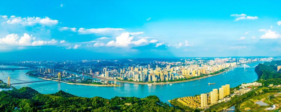 Urban cityscape of Xiling District Yichang